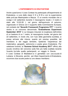 Eratostene sett. 2016 - Liceo Scientifico "N. Cortese"