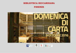 Depliant Domenica di carta (pdf - 722 KB) - Firenze