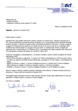 Lettera presentazione