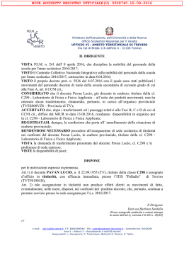 Pavan Lucio - Treviso &ndash; Ufficio scolastico territoriale