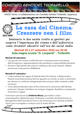 Locandina Casa Cinema A4s - Trofarello