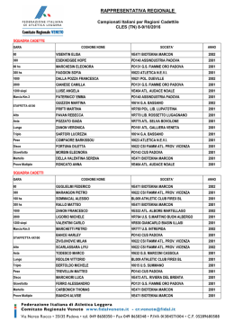 l`elenco - Fidal Veneto