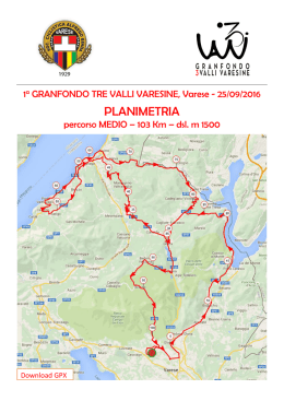 planimetria - Tre Valli Varesine