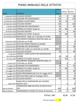 Piano Annuale Attivit&agrave; - ISISS "F. Daverio &ndash; N. Casula"