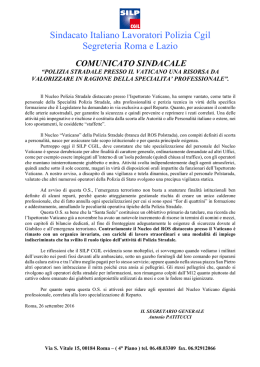Sindacato Italiano Lavoratori Polizia Cgil Segreteria Roma e Lazio