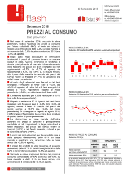 Prezzi al consumo Istat