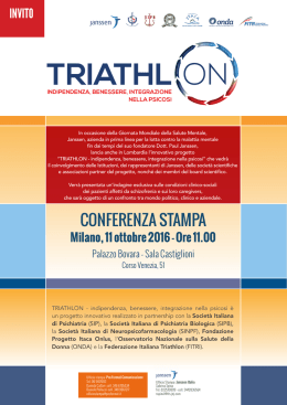 Conferenza stampa Progetto Triathlon - Onda