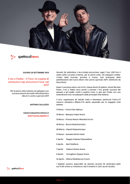 J-Ax e Fedez - Il Tour: la coppia di cantautori rap