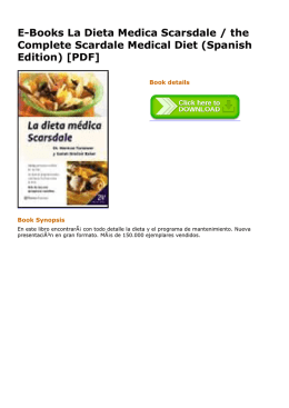 E-Books La Dieta Medica Scarsdale / the Complete Scardale