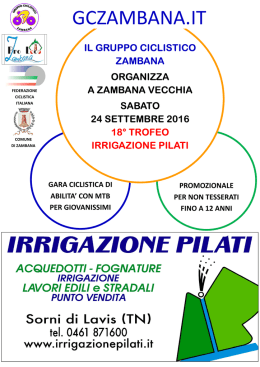 Trofeo Irrigazione Pilati 2016