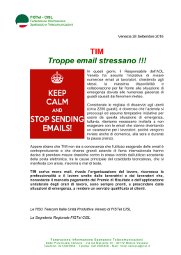 TIM Troppe email stressano - FISTel Veneto