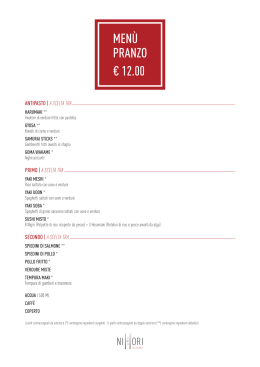 Menu Pranzo