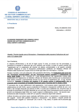 CNDCEC, informativa 26/09/2016, n. 105