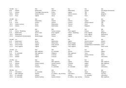 1A AGR Lun Mar Mer Gio Ven Sab 8.15 Italiano Matematica
