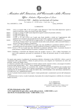 UFFICIO VIII - Ufficio XII - Ambito territoriale per la provincia di Latina