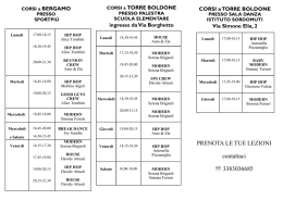 PRENOTA LE TUE LEZIONI contattaci 3383036685