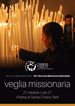 Centro Missionario Diocesano - Locandina Veglia