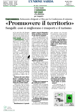 Sangalli: "promuovere il territorio"