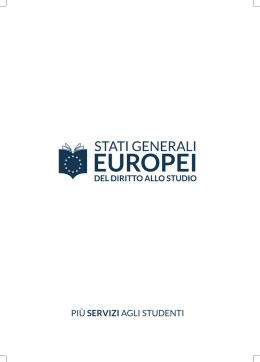 più servizi agli studenti - Stati Generali Europei del Diritto allo Studio