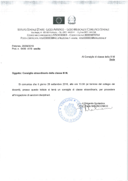26/09/2016 Convocazione consiglio IIIM