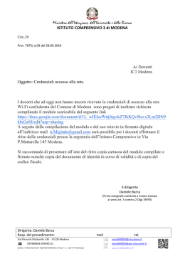 circ-29-credenziali-acantho - Istituto Comprensivo 3 di Modena