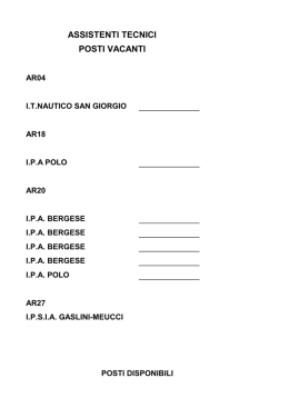 Posti Disponibili - CISL Scuola Liguria