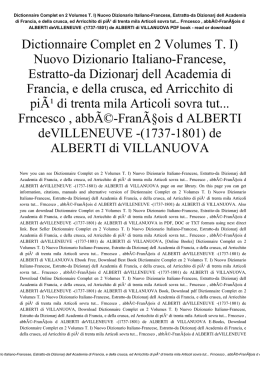 Dictionnaire Complet en 2 Volumes T. I) Nuovo Dizionario Italiano