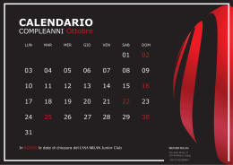 calendario - Casa Milan