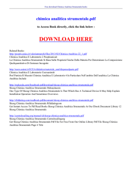 chimica analitica strumentale pdf