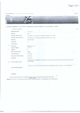 Visualizza Certificato