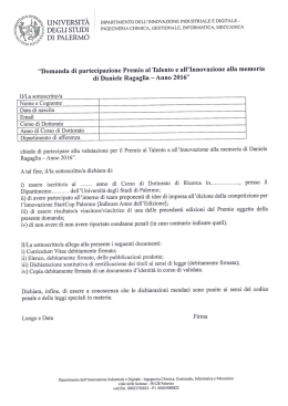 Page 1 UNIVERSITA DIPARTIMENTO DELL`INNOVAZIONE