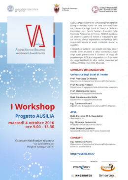 I_workshop_AUSILIA_manifesto - Università degli Studi di Trento