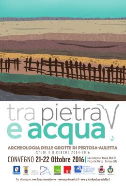 STUDI E RICERCHE 2004-2016 - Grotte di Pertosa Auletta