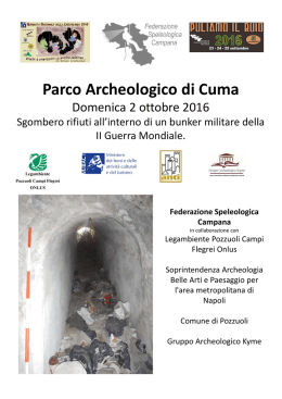 Parco Archeologico di Cuma - Federazione Speleologica Campana