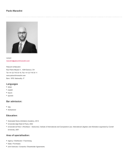 Profile as PDF - Find Counsel / Arbitrator
