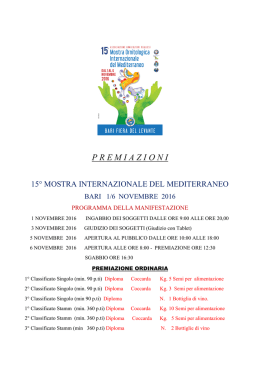 Programma e Premiazioni
