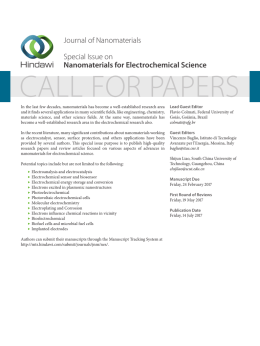 Journal of Nanomaterials Special Issue on Nanomaterials for