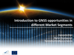 1 Introduction to GNSS opportunities in different Market Segments.b