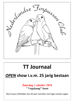 TT Journaal - De Nederlandse Forpussen Club