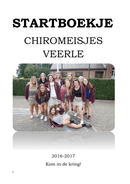 startboekje - Chiromeisjes Veerle