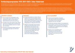 Verkiezingsprogramma VVD 2017-2021: Zeker Nederland