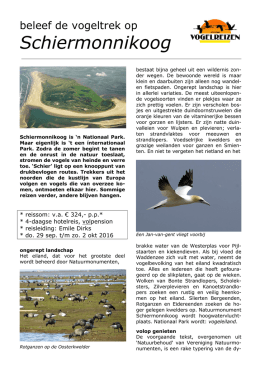 brochure - Stichting Vogelreizen