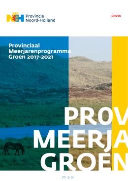 Provinciaal Meerjarenprogramma Groen 2017-2021