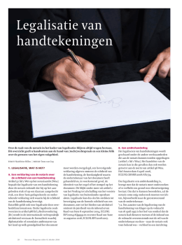 Tuchtrecht uitgelicht: Legalisatie van handtekeningen