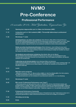 NVMO Pre-Conference Professional Performance
