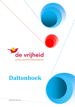 Daltonbeleidsplan 2016 - Daltonregio Groot Zwolle