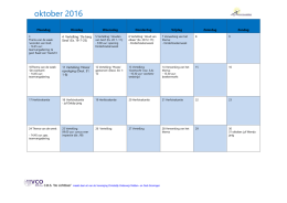 Kalender oktober 2016