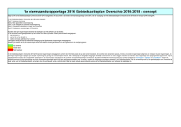 Viermaandsrapportage 2016