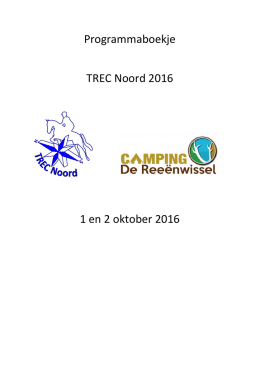 Programmaboekje TREC Noord 2016 1 en 2 oktober 2016