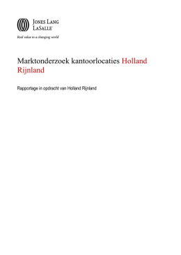 Marktonderzoek kantoorlocaties Holland Rijnland
